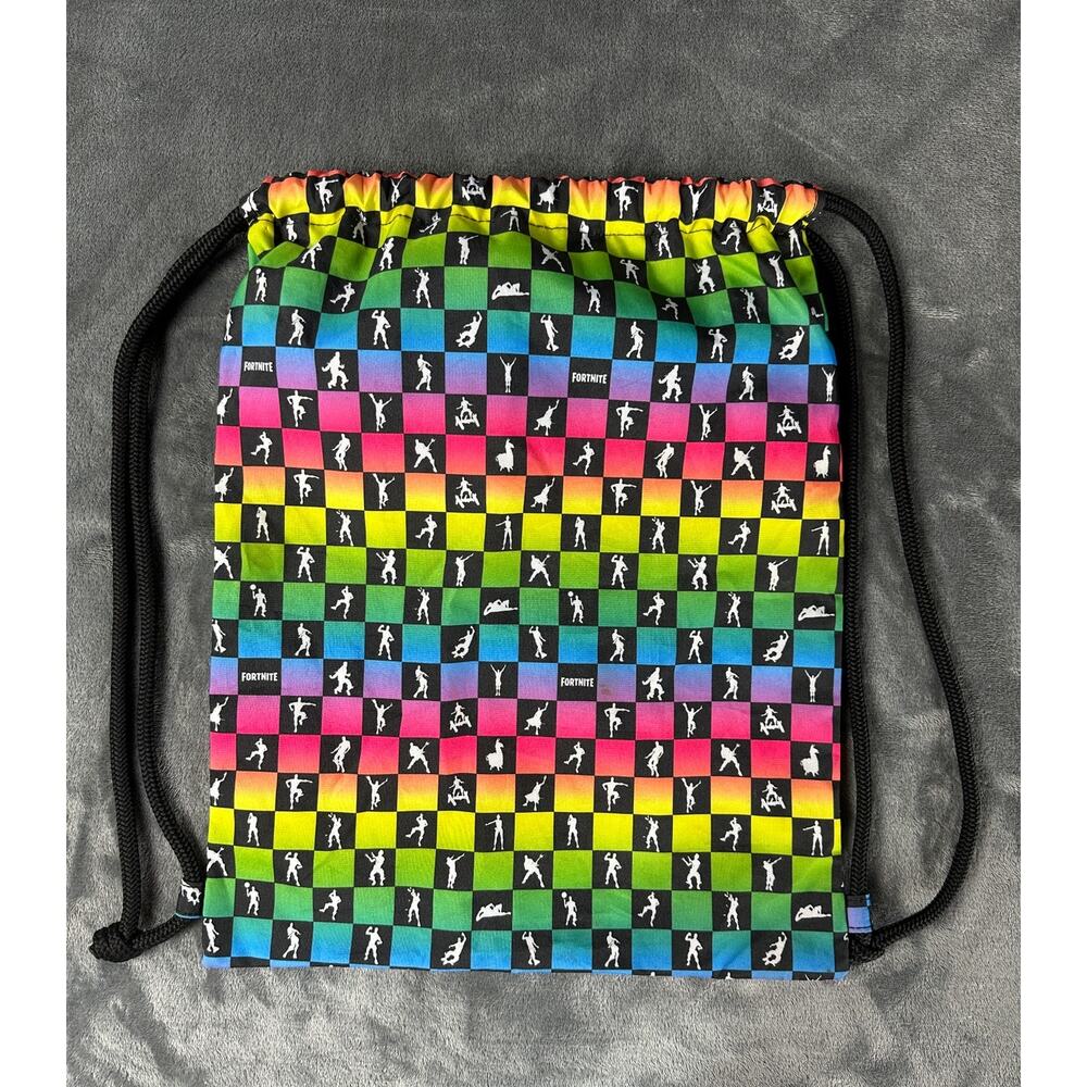 Fortnite Carrysack drawstring backpack - Amplify Dances pattern new without tags